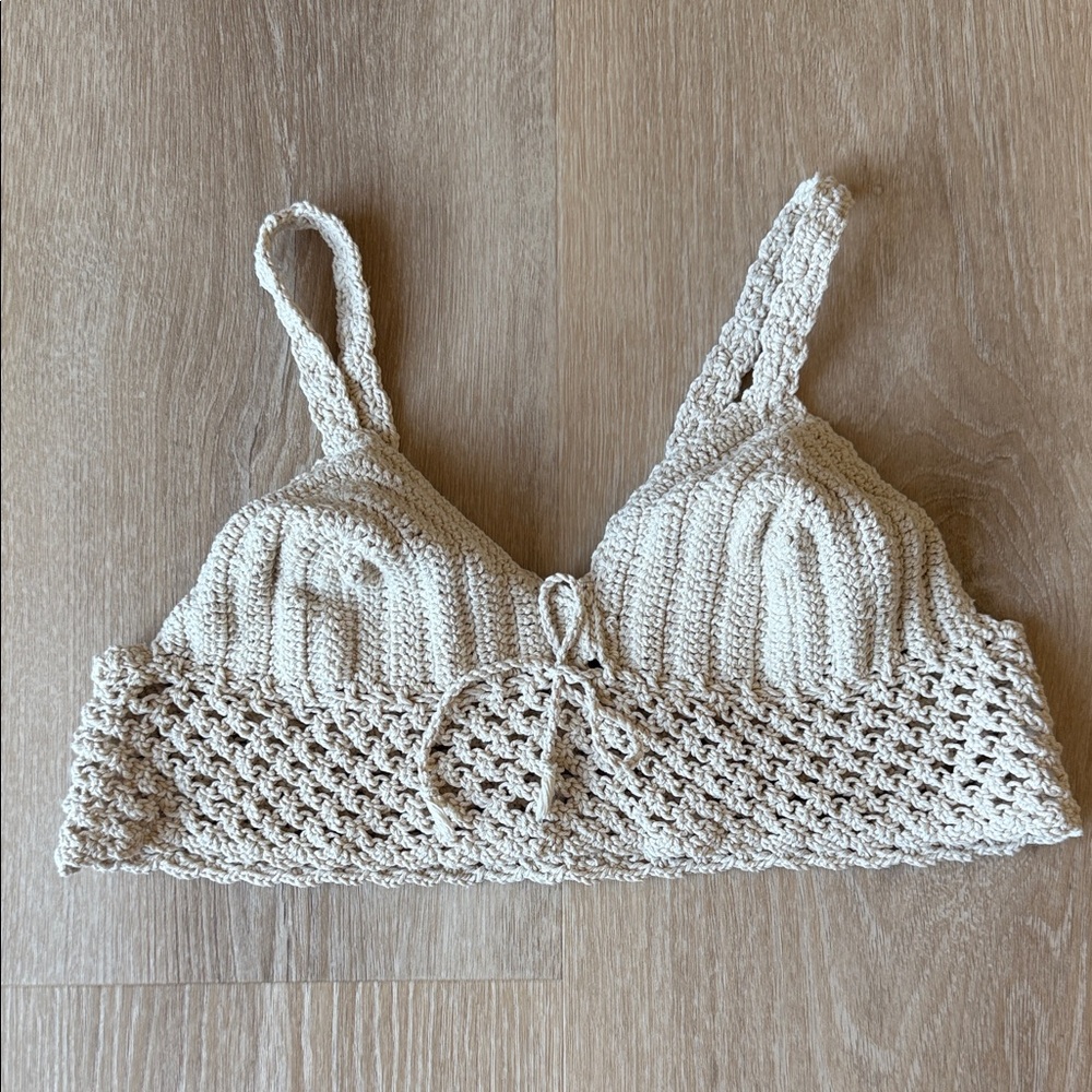 Vintage Cream Crochet Bralette